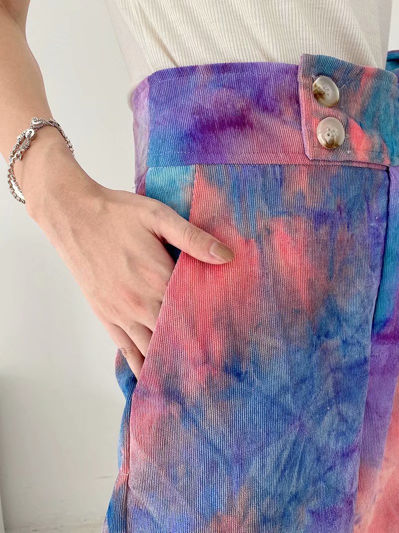new loose casual all-match thin tie-dye suit pants NSAM4237