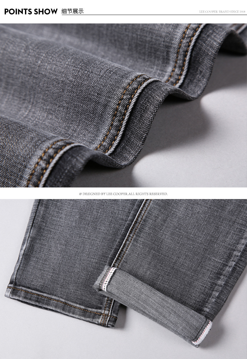 Pantalon jeans Lee gris coupe droite  - Ref 3426636 Image 17