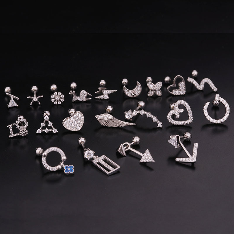 New  Creative  Zircon Earrings Wholesale display picture 22