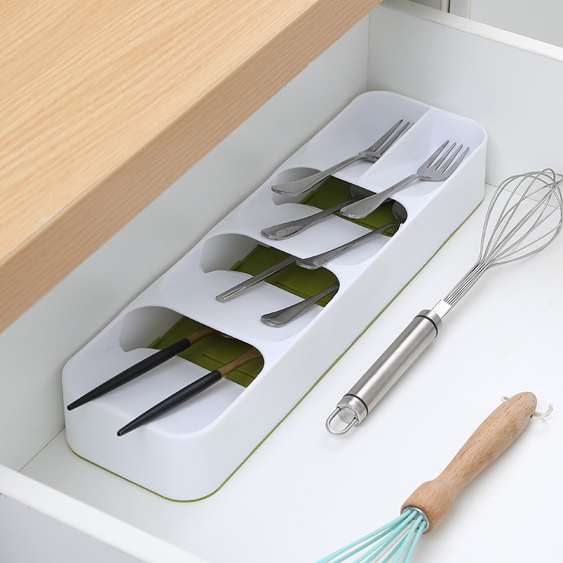 Drawer Storage Box Creative Kitchen Tableware Finishing Box Multi-Functional Classification Knife and Fork Box Desktop Ditty Box Storage Box