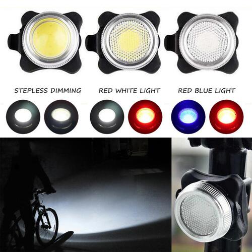 Bicycle light mountain bike COB warning tail light set USB charging headlight tail light riding accessories 030