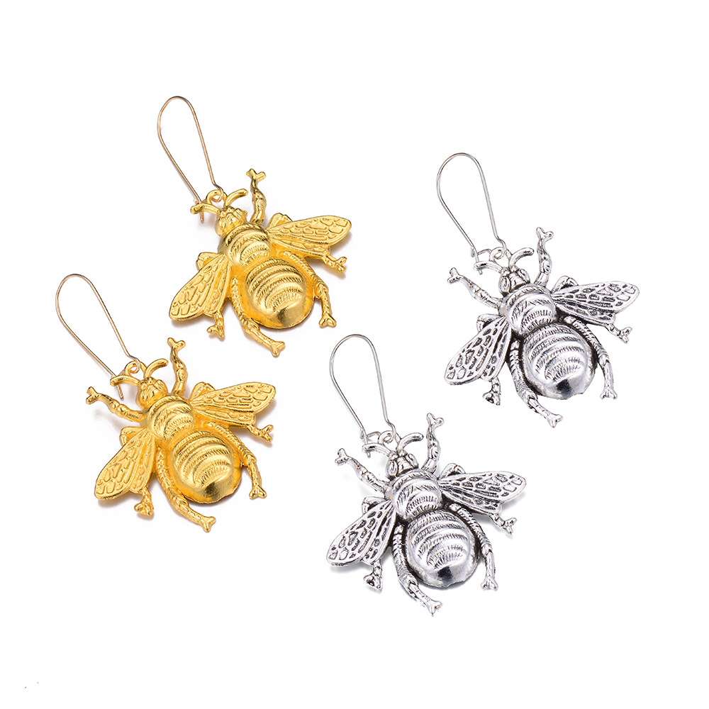New Ear Jewelry Alloy Retro Insect Bee Earrings Wholesale Nihaojewelry display picture 2
