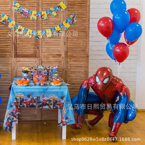 Cartoon 3D three-dimensional combination Spider-Man Batman aluminum film balloon children's toys birthday party balloon wholesale