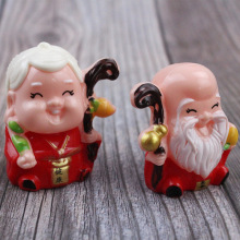 老人生日福寿蛋糕装饰插牌 寿星公 婆桃祝寿贺寿玩偶蛋糕装饰用品