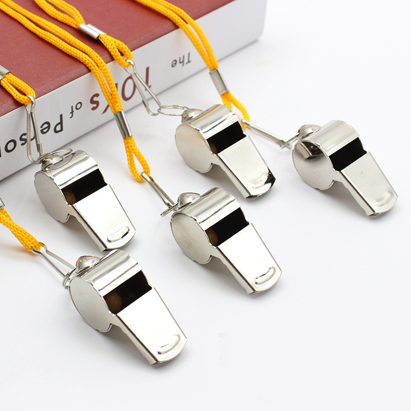 裁判口哨 金属哨子 不锈钢哨 运动口哨 体育运动用品 带挂绳|ms