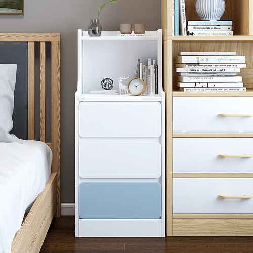 Mini, Simple, and Compact Nightstand: Sleek Nordic-Style Instagram-Worthy Bedside Cabinet with a Long, Streamlined Design