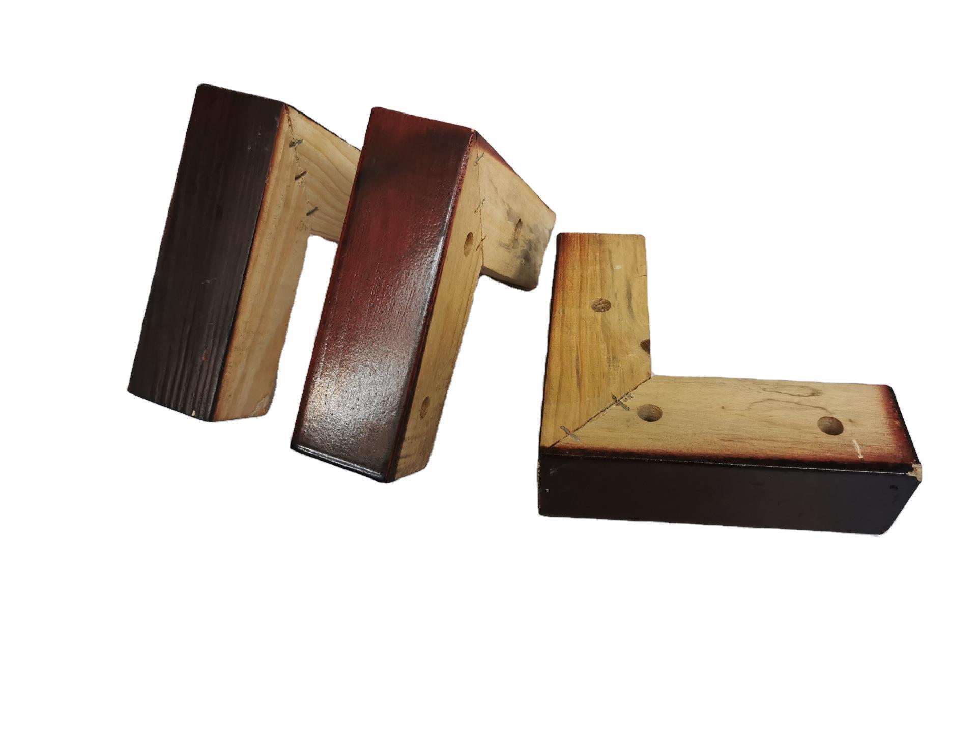 Factory Customized Simple European American Style Light Luxury Dining Chair Solid Wood Sofa Wooden Feet Light Luxury Wooden Table Legs Seven Legs Solid Wood Legs