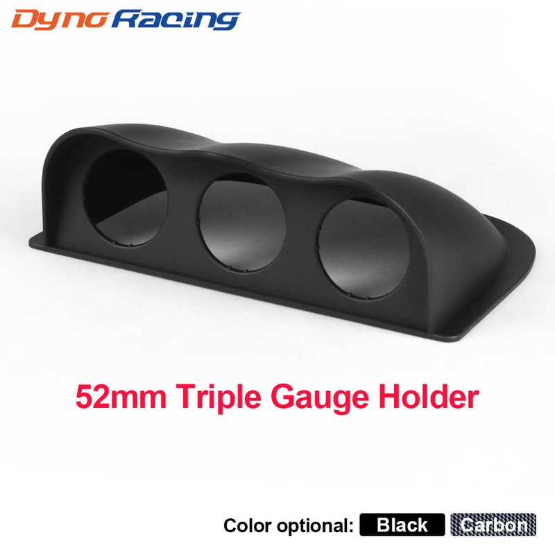Cross-border hot new 52mm three-hole sitting instrument bracket black carbon fiber 3-hole racing instrument seat