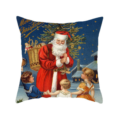 18'' Cushion Cover Pillow Case Christmas Angel Christmas man holding pillow case
