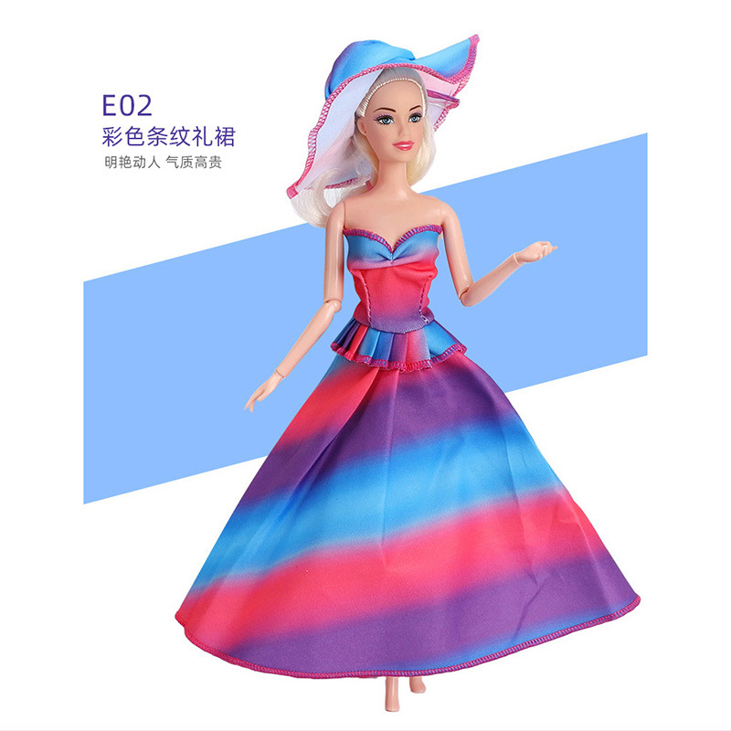 Doll for dressing up, toy with accessories, long evening dress, set, 30 cm 2