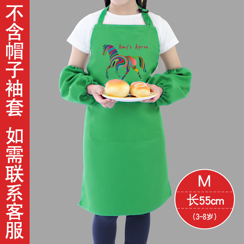 Los niños de dibujos animados arte pintura ropa Rainbow pony dibujos animados delantal oversleeve arte hecho a mano delantal impresión