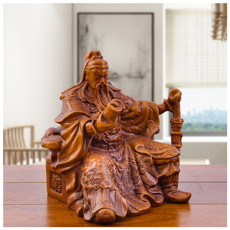 厂家直销看书关公像关羽财神爷招财家居装饰品坐关公摆件供奉佛像-阿里巴巴