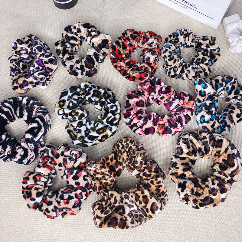 Leopard Print Hair Scrunchies display picture 2