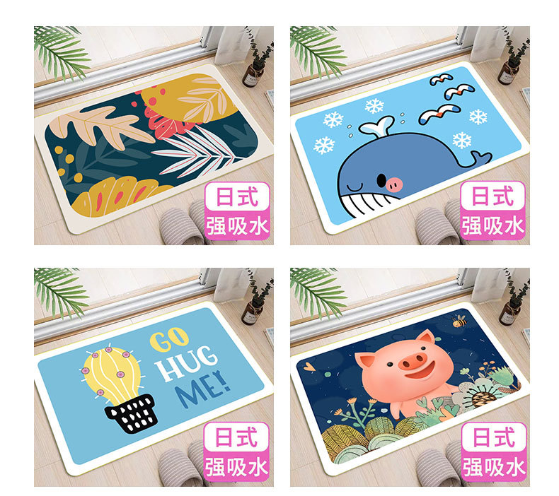 仿羊绒地毯地垫,日式地毯,浴室卫生间地毯,厕所门口地垫,入户进门口地垫