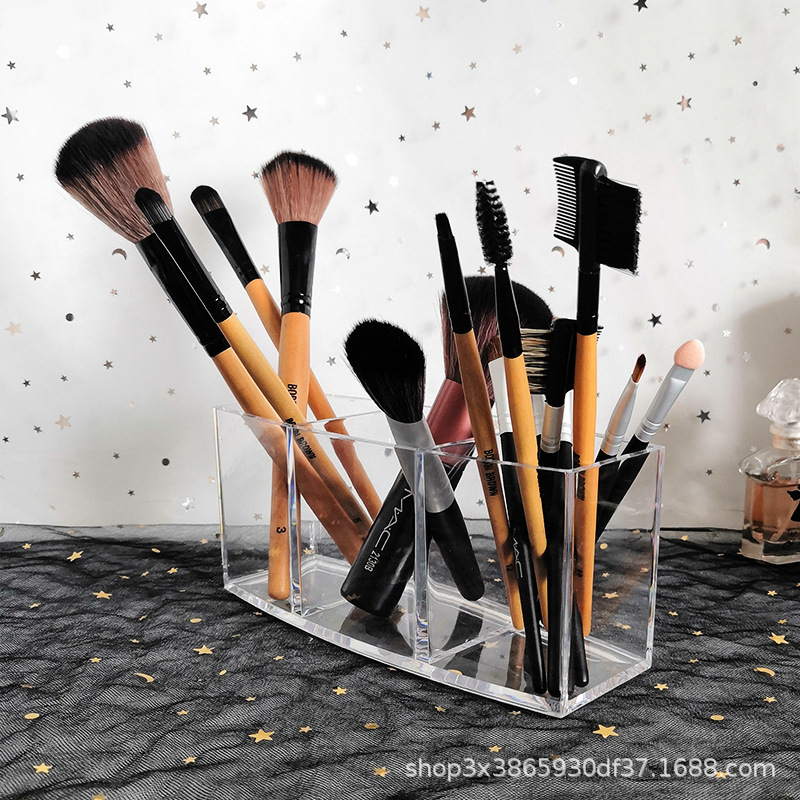 透明眼线笔架亚克力化妆刷筒眉笔整理收纳盒马克笔收纳筒中性笔筒|ms