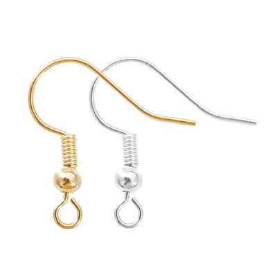 DIY Accessories Handmade beaded Material Science Earring Accessories Anti allergy Bead ear hook wholesale