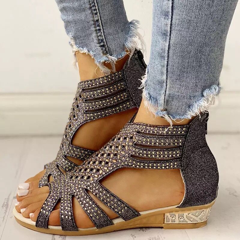 Women's Preppy Style Solid Color Round Toe Fashion Sandals display picture 2