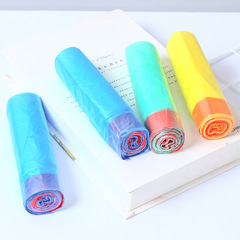 Household 5-Pack Trash Bags, Disposable Family Set – Thickened, Colorful Mixed-Design, with Pull-Top Closure