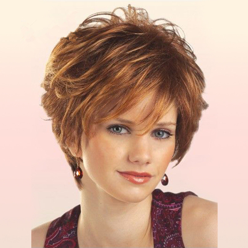 Women's Simple Style Casual Stage Street High Temperature Wire Side Fringe Short Curly Hair Wig Net display picture 3