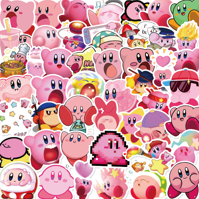Buy quality 50 Star Kirby Stickers Cute Cartoon Expression Stickers