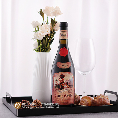 法国原瓶原装进口 干红 葡萄酒卡奈古堡 14.5度 尼姆瓶2011年份酒