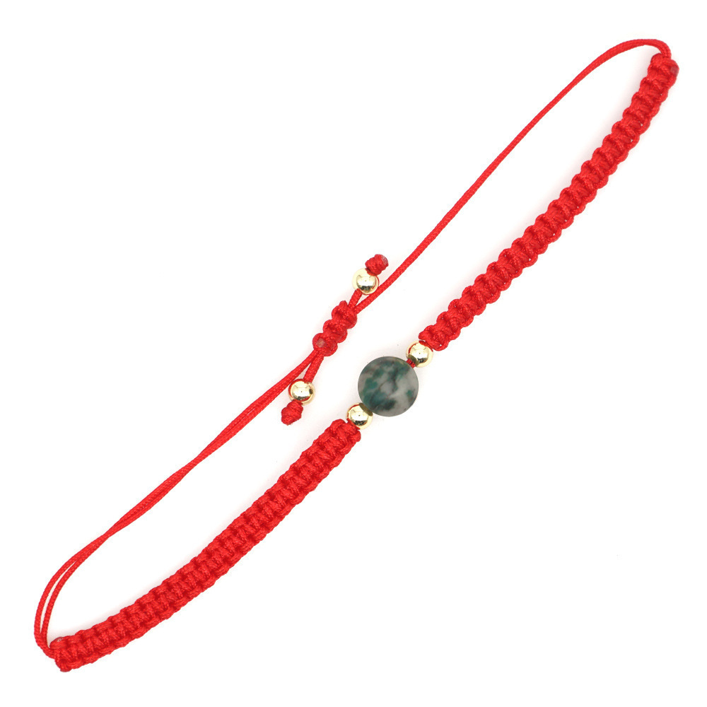 Bracelet de couple de corde rouge natal de yoga de sept chakra de fraise en pierre naturellepicture8