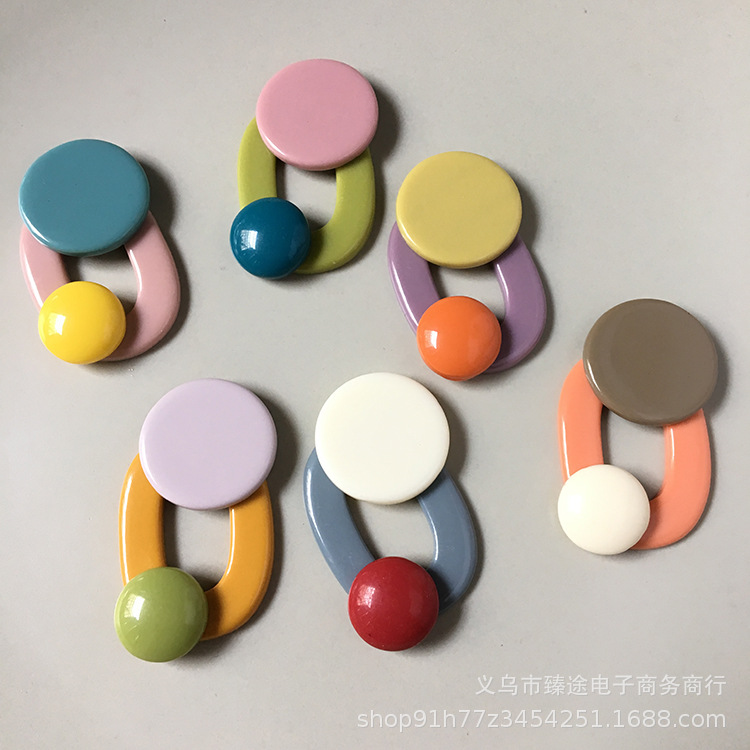 geometric solid color accessories