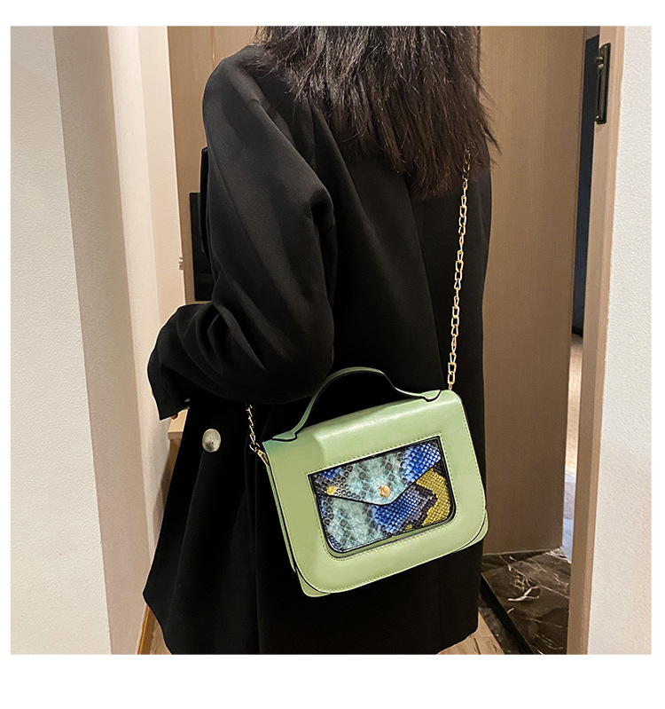 Autumn And Winter Casual New Fashion Snake Print Shoulder Messenger Small Square Bag display picture 15