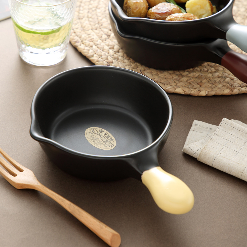 日式明火耐高温陶瓷烘焙小烤盘烤箱家用小型迷你荷兰松饼盘披萨盘|ru