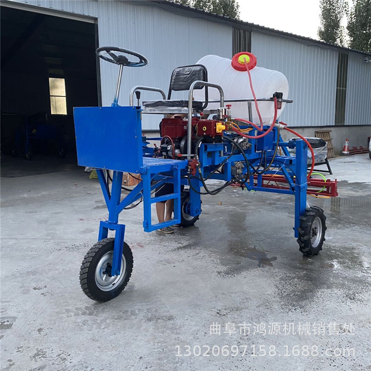 防滑轮四轮打药机 水冷液压升降四轮打药机 小麦玉米高架喷雾器