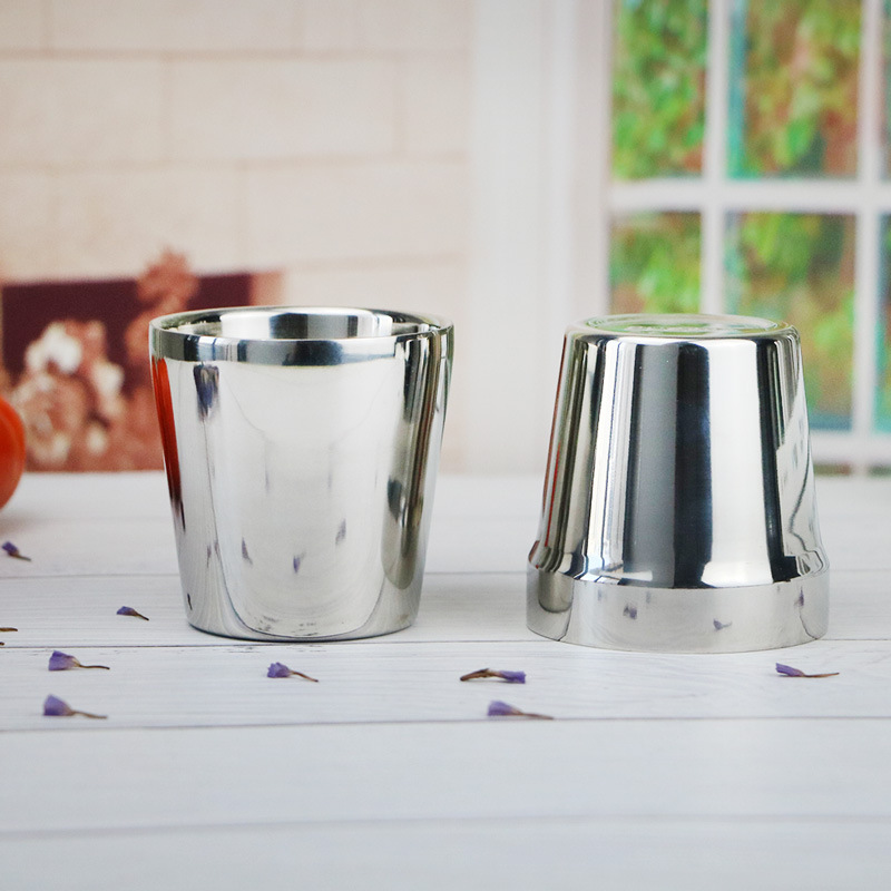 Mug Children's Cup teacup 304 Stainless steel Water cup double-deck heat insulation Korean Cup Wine Glass Multi Cup wholesale