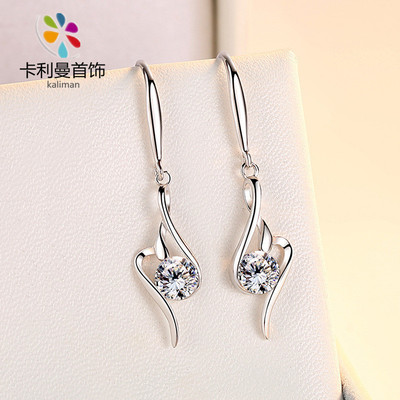 新款韓國個性氣質耳墜925純銀耳環時尚翅膀耳環耳釘耳飾女潮配飾