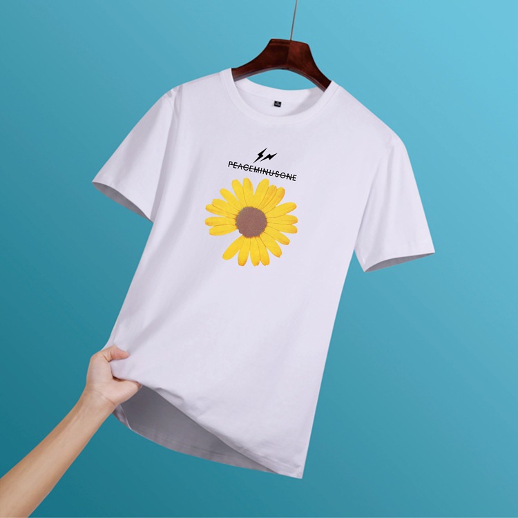 Easy Daisy T-shirt 2020 summer Korean Edition Ultra-fire Short sleeved Mid length version half sleeve Net Red Large jacket ins