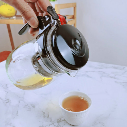 Elegant cup large capacity heat-resistant glass teapot button tea water separation filter single pot simple household exquisite cup