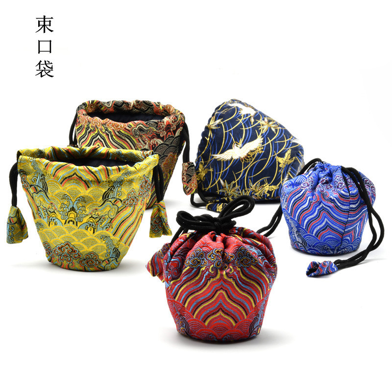 茶具单杯建盏束口袋茶杯收纳布袋子中国风手办礼收纳布包定logo制