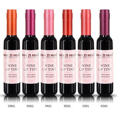 Red wine bottle lip gloss, lip stain lip gloss, no makeup removal, non-stick red wine bottle lipstick, lip stain liquid