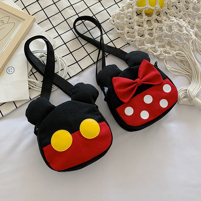 Cute little bag 2020 new pattern Korean Edition fashion Cartoon canvas Inclined shoulder bag Mini solar system Versatile The single shoulder bag