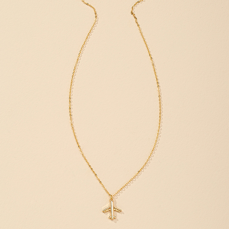 Hot selling cute airplane pendant necklace wholesale