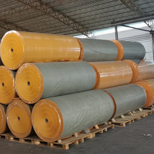 厂家直供 牛皮纸复合编织布 床垫用编织打包装袋  可加特宽裁剪