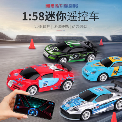 创新玩具厂2.4G迷你高速可乐罐遥控车充电口袋遥控易拉罐车8023G