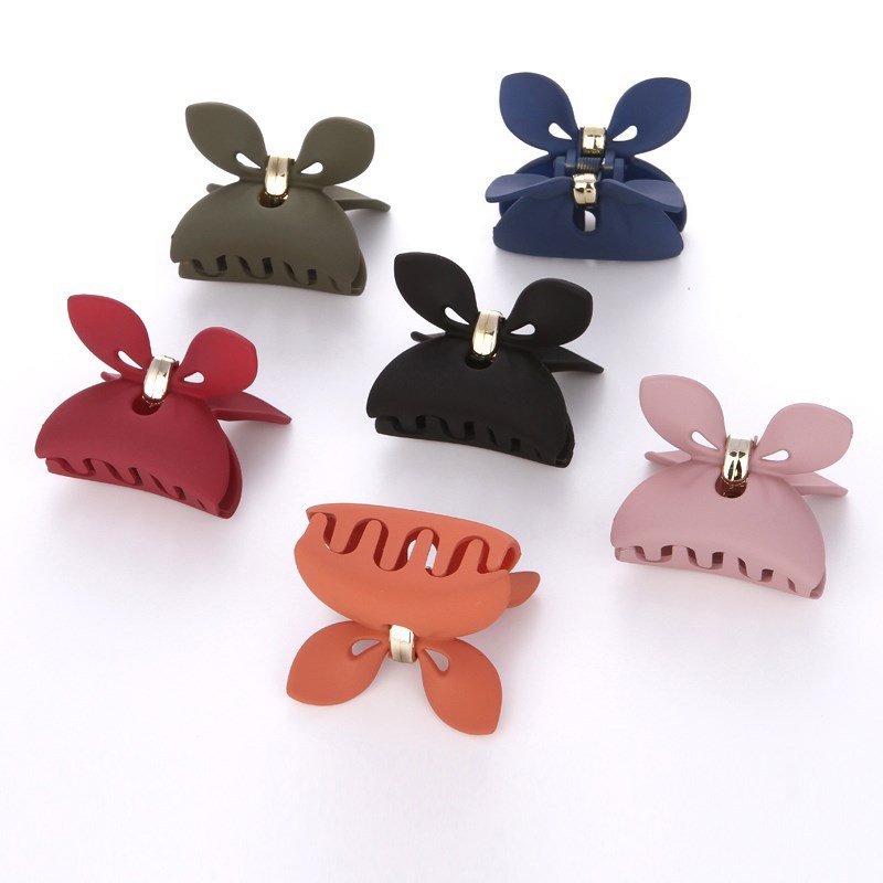 Korea Cute Bow Solid Color Catch Clip display picture 2