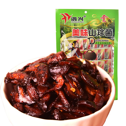 Wholesale Yunnan Specialty Chicken of the Woods Matsutake Beef Liver Mushroom Independent Packaging Ready-to-Eat Snack 280g Rice Accompaniment Wine and Appetizer Snack
