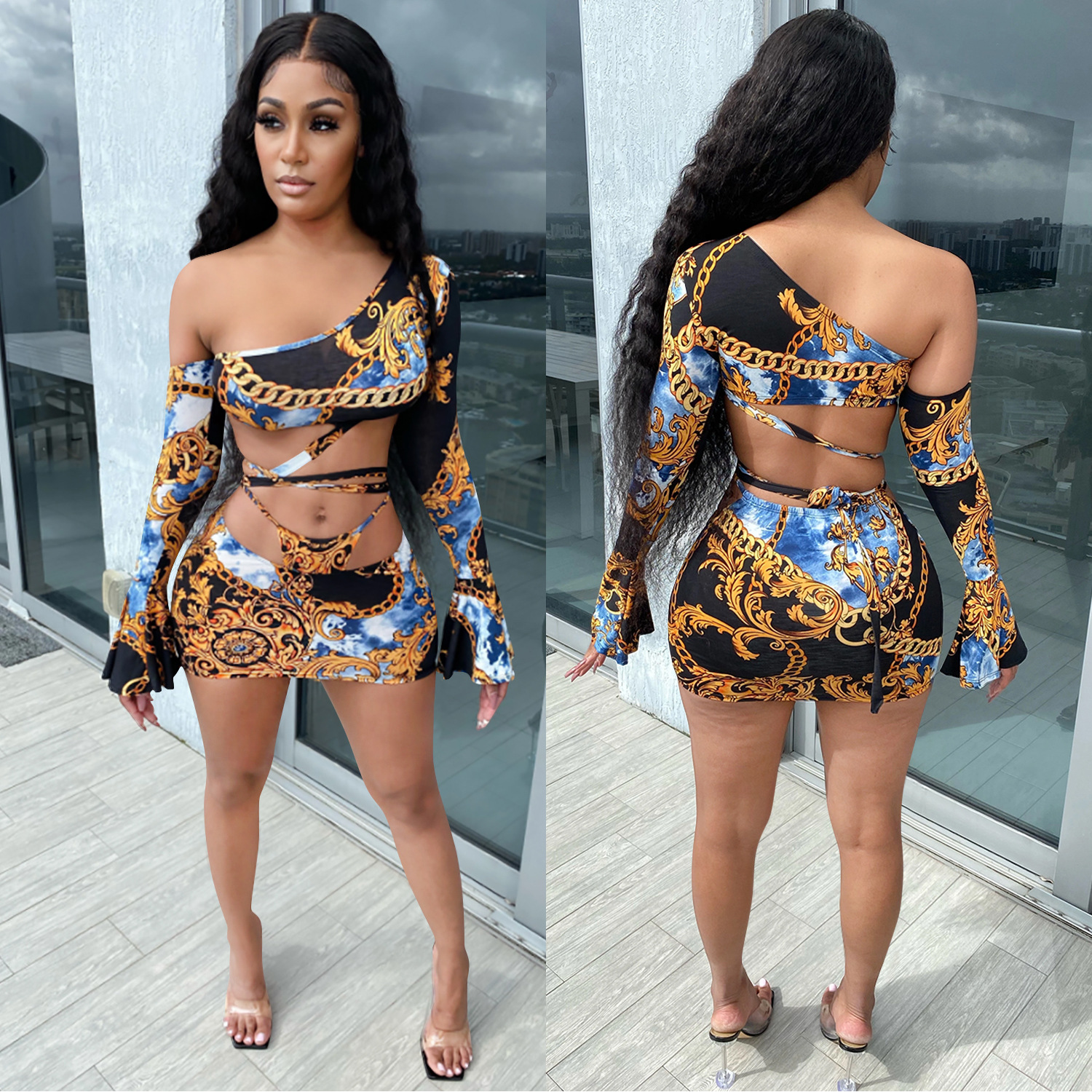 Title 8, Womens Strapping Retro Printed Mini Skirt. Get...