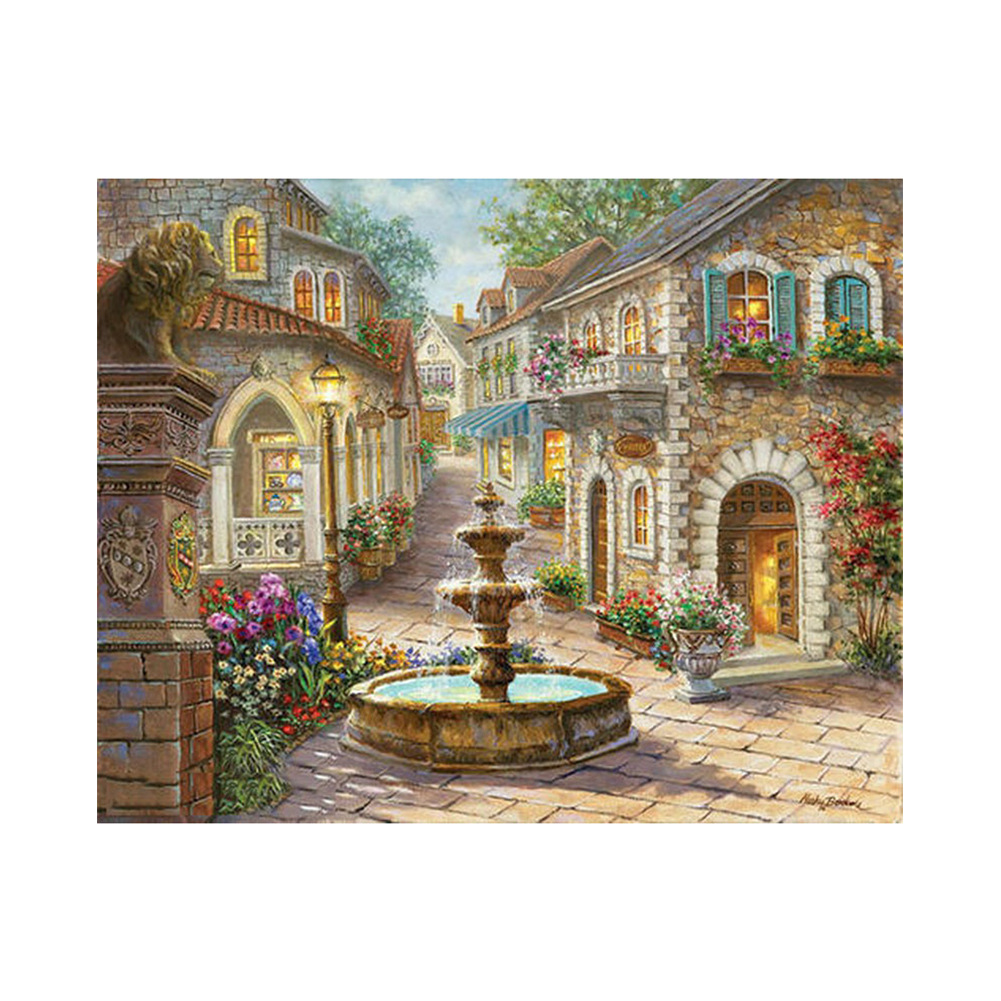 Noche ciudad DIY pintura al óleo digital fábrica al por mayor sin marco combinación apretado marco interior estilo más de 1 unidades entrega