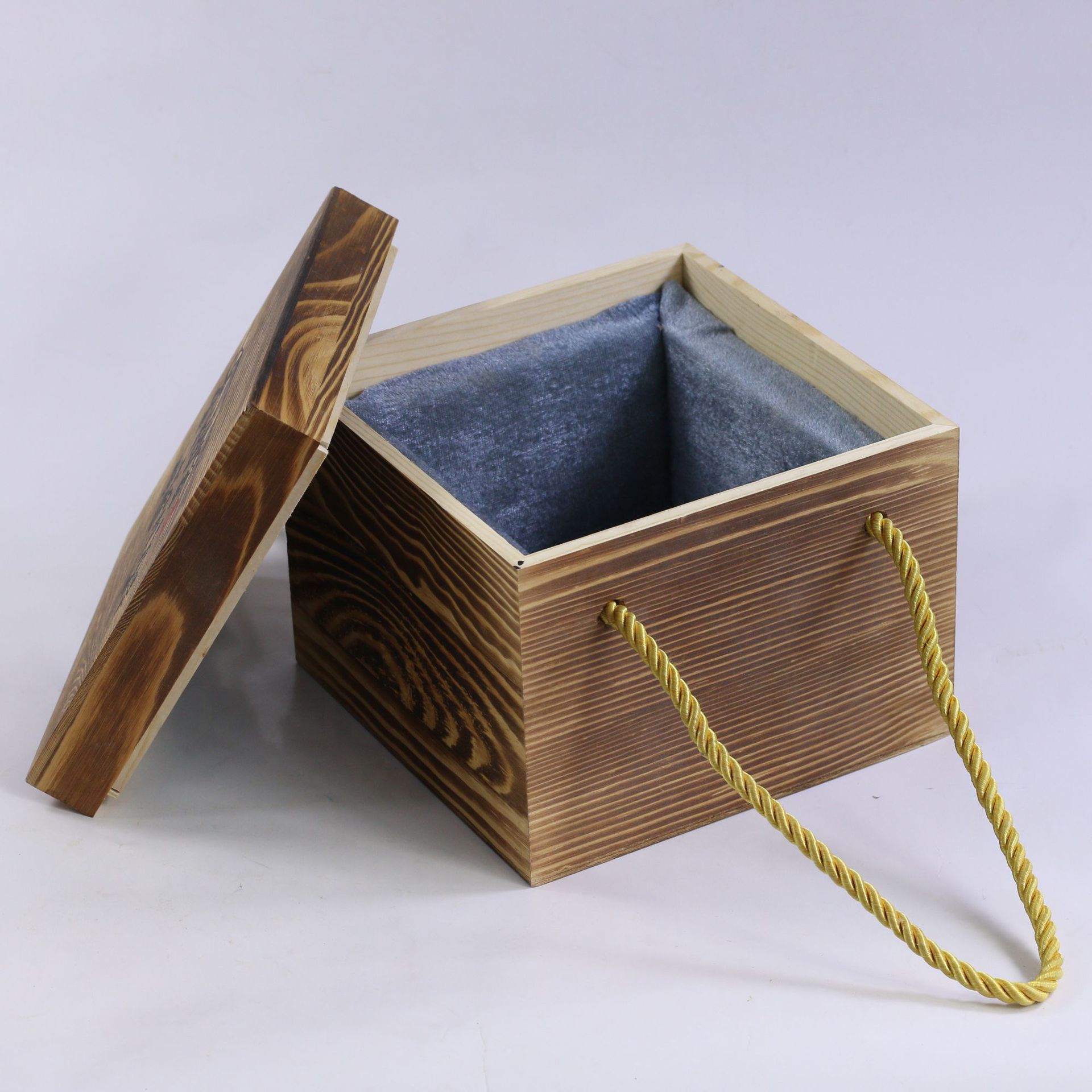 厂家直售现货正方木制手提包装盒收纳盒茶叶盒子木盒定做印制