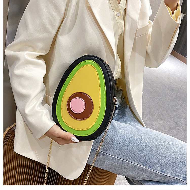 Women's Medium Pu Leather Fruit Cute Oval Zipper Crossbody Bag display picture 2