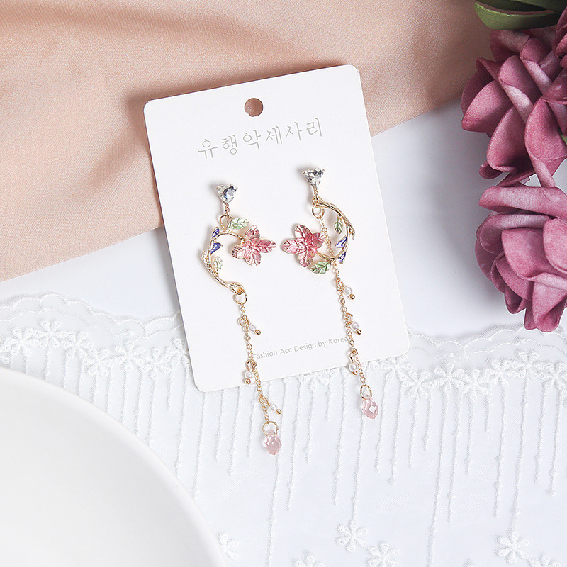 1 Paire Mode Fleur Alliage Placage Perles Artificielles Strass Femmes Boucles D'oreilles display picture 14