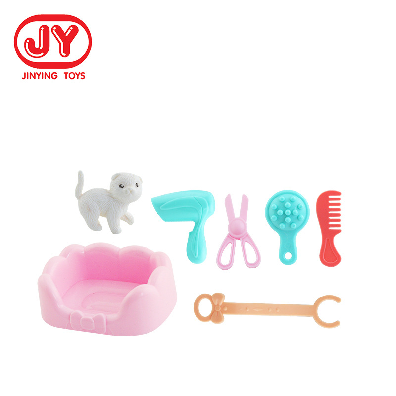 Suministro transfronterizo animal play House simulación de juguete de alimentación modelado cuidado mascota gato fábrica de juguetes al por mayor
