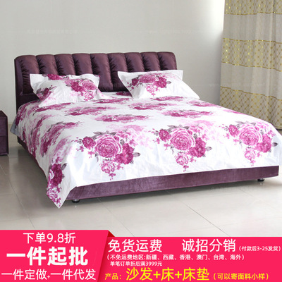 Beijing 1800*2000 fashion Double Fabric bed 1500*2000 Storage function Soft bed Customized