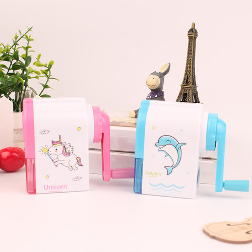 Creative automatic pencil sharpener cartoon mechanical pencil sharpener children's hand-crank pencil sharpener stationery wholesale pencil sharpener